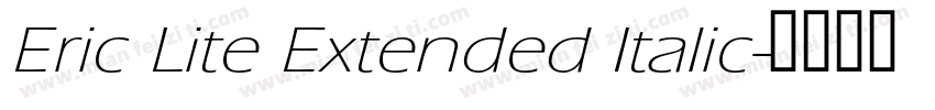 Eric Lite Extended Italic字体转换